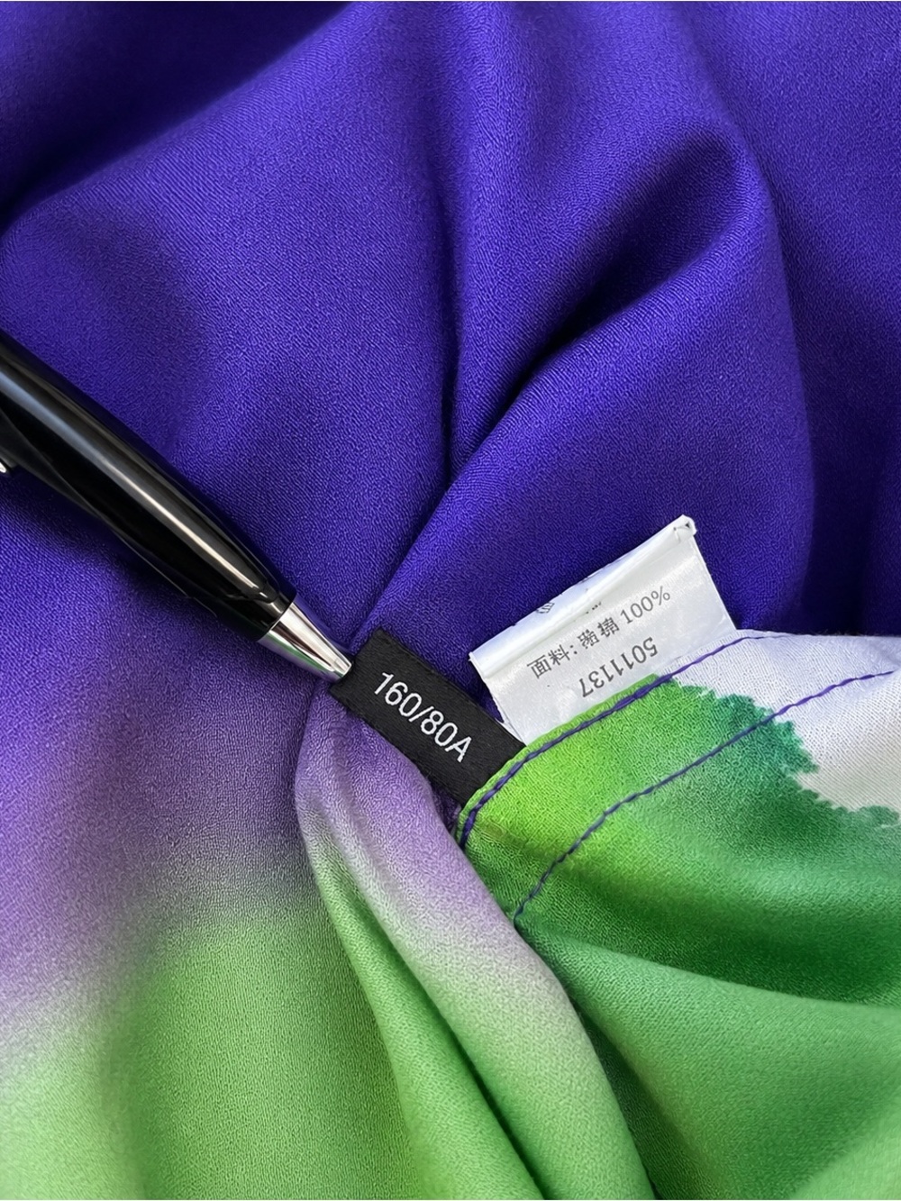 JNBY Purple and Lime Colorblock Button-Front Women’s Shirt Size S - Picture 5 of 6